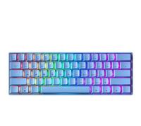 GK61, Teclado mecánico para gaming, 61 teclas multicolor RGB, retroiluminado con iluminación LED, con cable, programable, cableado, para jugadores de PC y Mac (diseño italiano no garantizado)