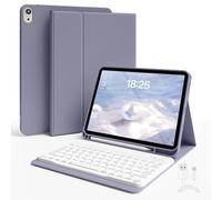 GKABXY Funda con teclado para iPad Air de 11 pulgadas M3/M2 (2025/2024) y iPad Air de 5ª/4ª generación (2022/2020) de 10.9 pulgadas | Funda Bluetooth inalámbrica desmontable con soporte para lápices
