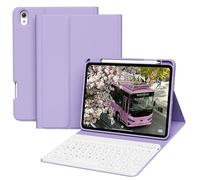 GKABXY Funda de teclado para iPad (A16) de 11ª generación de 11 pulgadas 2025, iPad de 10.9 pulgadas de 10.9 pulgadas 2022, funda de teclado Bluetooth inalámbrico desmontable con soporte para lápices