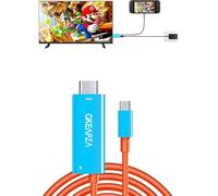 GKEAPZA Cable USB-C a HDMI 2M 4K@60Hz, Dock Portátil 100W PD Compatible con Steam Deck, Nintendo Switch 2, ROG Ally, iPad, PC, TV