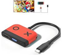 GKEAPZA Switch Dock para Nintendo Switch OLED, Adaptador de TV 3en1 con HDMI 4K, Puerto USB 3.0, Tipo C 65W PD, estación de Acoplamiento portátil de Viaje para Nintendo Switch/Switch OLED