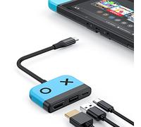 GKEAPZA Switch Dock para Nintendo Switch OLED, Adaptador de TV 3en1 con HDMI 4K, Puerto USB 3.0, Tipo C 65W PD, estación de Acoplamiento portátil de Viaje para Nintendo Switch/Switch OLED