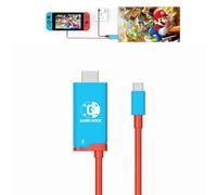 GKEAPZA Switch TV Adapter für Switch/Switch2/OLED, 2 in 1 Switch Portable Dock mit 4K HDMI,Type C 100W PD,Mini travel tv Kabel für Switch2,Steam Deck