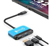 GKEAPZA Switch TV Dock para Nintendo Switch/OLED, Mini Dock portátil 4K HDMI TV Adapter con Puerto USB 3.0 Adicional, Tipo C 100W PD