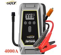 GKFLY 4000A arrancador de batería de coche banco de energía portátil 150PSI bomba de aire batería de coche potenciadores de emergencia 12V dispositivo de arranque arranque de coche JS-K5 4000A
