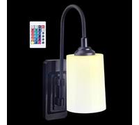 GkgWuxf - Aplique de pared para interior (16 colores, lámpara LED, luz de pared recargable, luces decorativas), para dormitorio, salón, oficina, apartamento, hotel, restaurante, bar, casa de campo