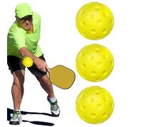GkgWuxf Bolas de pickleball para interiores, 3 bolas de pickleball para reducir el ruido, espuma de poliuretano, accesorios deportivos huecos suaves de 74 mm, bolas de taladro de calentamiento para