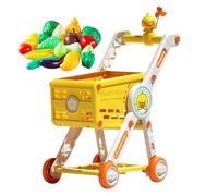 GkgWuxf Carrito de la compra de juguetes | de la compra de juguetes con alimentos falsos - juguete educativo cocina de jardín de infantes para niñas idea de regalo de cumpleaños