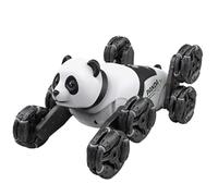 GkgWuxf Coche Teledirigido Acrobático - Robot De Coches RC con Luces Y Efecto Spray - Vehículo Interactivo con Forma De Panda para Carreras, Regalo para Niños, Jóvenes Y Adolescentes
