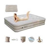 GkgWuxf Colchón inflable para camping, colchón grueso para camping, cama doble autoinflable, colchón de lujo para dormir, tapete portátil con bomba integrada para mochileros