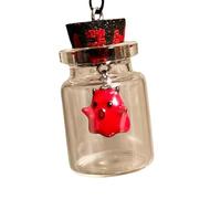 GkgWuxf Collar de fantasma de Halloween, collar de Halloween, pequeño fantasma atrapado dentro de una botella, collar con colgante de fantasma en una botella decorativo, collar con colgante de