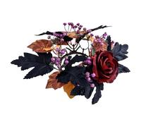 GkgWuxf - de Vela de Halloween, Anillos de Corona de Vela Artificial, Centro de Mesa de Halloween 7,6 cm para decoración de Fiestas de Cocina, Estante de Chimenea