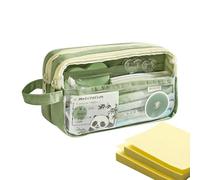 GkgWuxf Estuche con Cremallera para bolígrafos, Gran Capacidad, con Cremallera, Organizador de papelería, Bolsa de Maquillaje, Bolsa de cosméticos Verde para Suministros Escolares