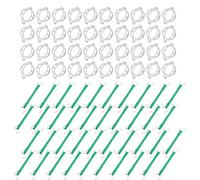 GkgWuxf Ganchos de soporte para tomates | Ganchos para escalada de jardín con cuerda, evitan que se caigan, sujetadores de jardinería con 40 clips para invernadero, agricultura urbana y balcón