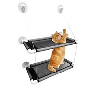 GkgWuxf Hamaca para Gatos para Ventana,Asiento de Ventana con Resistente | Estantes de Seguridad para Gatos Asiento de Gato montado en Ventana para Gatos Grandes