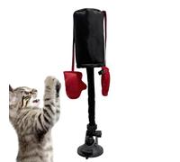 GkgWuxf Juguetes interactivos para gatos de 29,2 x 14 cm, saco de boxeo de poliéster con guantes, suministros para mascotas con hierba gatera para razas pequeñas, ejercicio de enriquecimiento