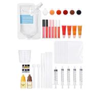 GkgWuxf Kit De Fabricación De Gloss Labial DIY,Set Artesanal De Gloss Labial Hidratante | Juego De Cosméticos Hidratantes Hechos A Mano Para Mujeres Niñas Y Adolescentes | Maquillaje