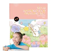 GkgWuxf Libro de práctica de acuarela, libro de pintura de acuarela - Juego de prácticas de colorear de libros de pintura de agua para,Kit de manualidades de 24 páginas con pincel, juguetes educativos