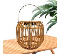 GkgWuxf Linterna solar al aire libre, linterna impermeable IP65 trenzada de ratán resistente a las inclemencias del tiempo | Decoración de jardín colgante para balcón terraza piscina camping callejón