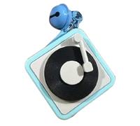 GkgWuxf Llavero con temática de música, soporte de disco para tocadiscos, llavero vintage para tocadiscos para parejas, función de grabación | Ornamento de música de pareja para pequeños