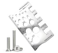 GkgWuxf Medidor de rosca de perno | Regla de medición para perno - Regla de calibre de rosca métrica para construcción, taller, metalurgia, industrial, automoción, hogar, carpintería, mecánica