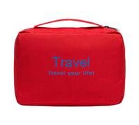 GkgWuxf Neceser plegable de gran capacidad, organizador de artículos de aseo de viaje, contenedor de aseo de baño, estuche de almacenamiento de cosméticos para acondicionador, champú, Red, Refer to