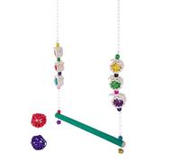 GkgWuxf - para Pollo con Campanilla | Juguetes de gallinero con 2 Bolas de ratán,Percha de Madera para Periquito Mainate Calopsitte Pinzón Gallo Aves de Corral Juego de Descanso