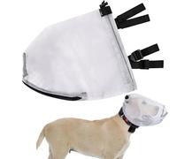 GkgWuxf Protector facial para perro, portátil, de malla con cremallera, protector de capucha de malla transpirable para cachorros, chihuahuas, tierras de cultivo, espinas, rocas, hierba, picnic