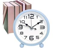 GkgWuxf - Reloj despertador de escritorio para dormitorio, gran pantalla con pilas para despertar suave