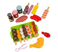 GkgWuxf Set Barbacoa Juguete Niño Juego de Cocina Comida Cocina Juguete Pretend Play Food Grill Set para Niños y Niñas Regalos
