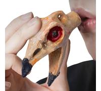 GkgWuxf Silbatos para adultos, colgante de calavera de cuervo de terror, de broma que suena escalofriante, silbato portátil para actividades temáticas de terror