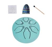 GkgWuxf Tambor de lengua, tambor de acero para niños - Tambor etéreo pequeño de 6 notas de 3 pulgadas para meditación - Instrumento de tambor de acero, incluye libro de música y mazo, mejora el sueño