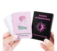 GkgWuxf Tarjetas De Palabras Afirmativas | 60 Piezas Afirmaciones Inspiracionales Diarias para Mujeres | Doble Cara para Bienestar Mental Diario Yoga Meditación Jóvenes Estudiantes