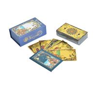 GkgWuxf Tarot Cartas Para Principiantes - 80 Piezas Juego De Cartas Con Instrucciones - Juego de Mesa Con Instrucciones Paso A Paso Para Niños | Viajes Diarios
