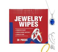 GkgWuxf Toallitas de limpieza de joyas para oro y plata, 20 unidades para eliminar el deslustre y pulir, paños limpiadores de joyas de plata, para la limpieza de anillos, relojes, monedas, oro