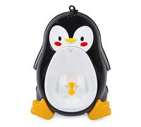 Gkhowiu Niño Orinal Inodoro Formación Pingüino Niños Pie Vertical Urinario Rosa eln Infant Niño Un Pared Montado Negro