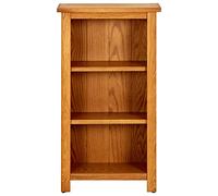 GKHPYURE Librería 45 x 22,5 x 82 cm madera maciza roble 3 estantes | Diseño atemporal, acabado natural, tablero de fibra de densidad media, fijación de pared incluida, para libros y decoración