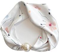 GKIRQVPE Hebilla de bufanda cuadrada satén gasa seda | 46 colores Mujer Primavera Otoño Decoración del cuello de clavícula: Cierre de hebilla