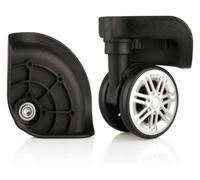 GKIRQVPE Ruedas de Repuesto for baúl Giratorio 360 Grados PVC y PP | Negro for maletero de equipaje: reemplazo de silenciador giratorio de 360 grados de PVC y PP, 2 piezas con tornillo
