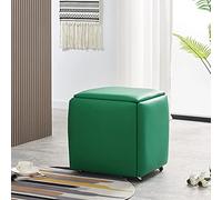 GKJHTED Silla apilable 5 en 1 con Ruedas, de Poliuretano sintético, pequeña, Cuadrada, para Sala de Estar y Comedor, versátil, 35 x 35 x 35 cm.