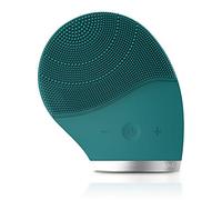 GKL - Cepillo impiador facial eléctrico con revestimiento de silicona ultrasónica y doble función limpieza y masaje (Azul)