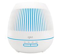 GKL Humidificador Blanco Ultrasónico y Difusor de Aromas con Temporizador, Pearl Essence 400 ml, Temporizador 6 Horas, 7 Colores LED, Función Aromaterapia,Ultrasilencioso aromatizador(ESN-400B)