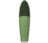 GKL - Limpiador facial con revestimiento de silicona ultrasónica y doble función limpieza y masaje (Verde)