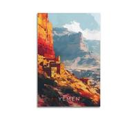 GKLIOZ Yemen - Póster de viaje vintage para decoración de pared, impresión fotográfica para el hogar, decoración moderna, 50 x 75 cm