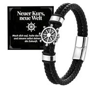 Gkmamrg Hombres Regalos Marido Amigo - Te amo Pulseras de cuero Regalos de aniversario de hombres