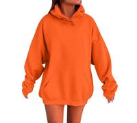 Gkojhj Mujer Sudadera con Capucha Color Sólido Moda Y2K Oversize Suéter Forro Polar con Bolsillo y Botones Sweatshirt Casual Confortable Suelto Adolescentes Deporte Chaqueta Hoodies Otoño Invierno