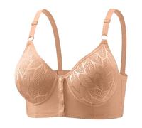 Gkojhj Sujetador con Tirantes y sin Aros Push Up Bralette Reductor Frontal Botones Sexy Comodos Sujetador Mediana Edad Mujer sin Costuras Transpirables Talla Grande Suaves EláStico Bra