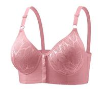 Gkojhj Sujetador con Tirantes y sin Aros Push Up Bralette Reductor Frontal Botones Sexy Comodos Sujetador Mediana Edad Mujer sin Costuras Transpirables Talla Grande Suaves EláStico Bra