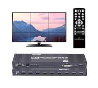 GKRONG Video Wall Controller 3x3, TV Wall Processor, 4K @30Hz HDMI Multi-Screen Splicing Processor with HDMI+DVI+USB C Input, Support 13 Display Modes 3x2 2x3 2x2 4x2 2x4 Etc