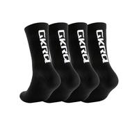 GKRQ Calcetines de Ciclismo, Pack de 4 Pares, Transpirables con Compresión, Unisex Hombres Mujer Calcetines bicicleta hombre Mtb calcetines crossfit hombre running para correr futbol